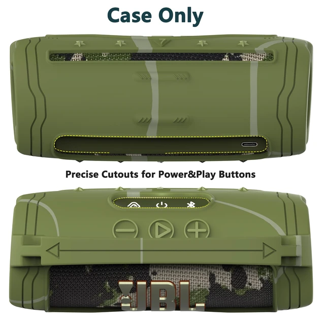 Alt view image 5 of 7 - Silicone Cover and Carrying Case for JBL Flip 7 Portable Speaker Accessories for JBL Flip 7 Silicone Case with Handle and Shoulder Strap, Protective Cases for Flip 7 Speaker (Squad)