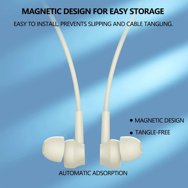Alt view image 6 of 7 - Neckband Bluetooth Earphones, Skin Color 25-Hour Long Playback