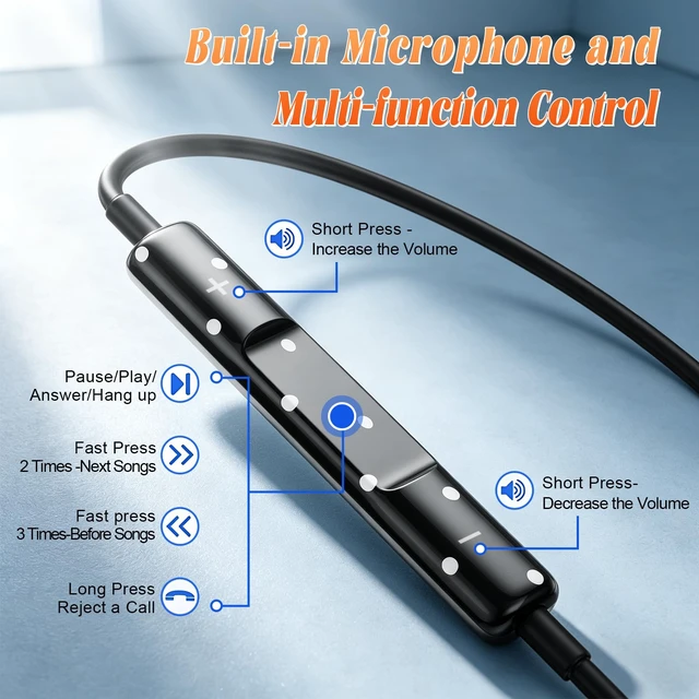 Alt view image 4 of 7 - USB C Headphones Wired Earbuds for iPhone 18/17/16/15 Pro Max,Black Cute Polka Dot USB C Earphones Girly, Type C Wired Headphones with Microphone Volume Control for iPad,Galaxy S26/S25 Ultra