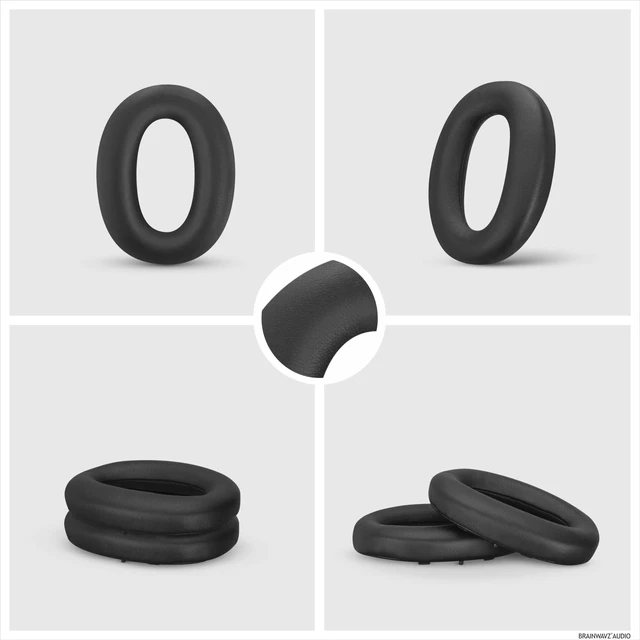 Alt view image 5 of 7 - Replacement Earpads for Sony WH-1000XM2 & MDR-1000X Headphones - Soft Vegan Leather Cushions for Extra Comfort, Easy & Quick Installation, By (Black)