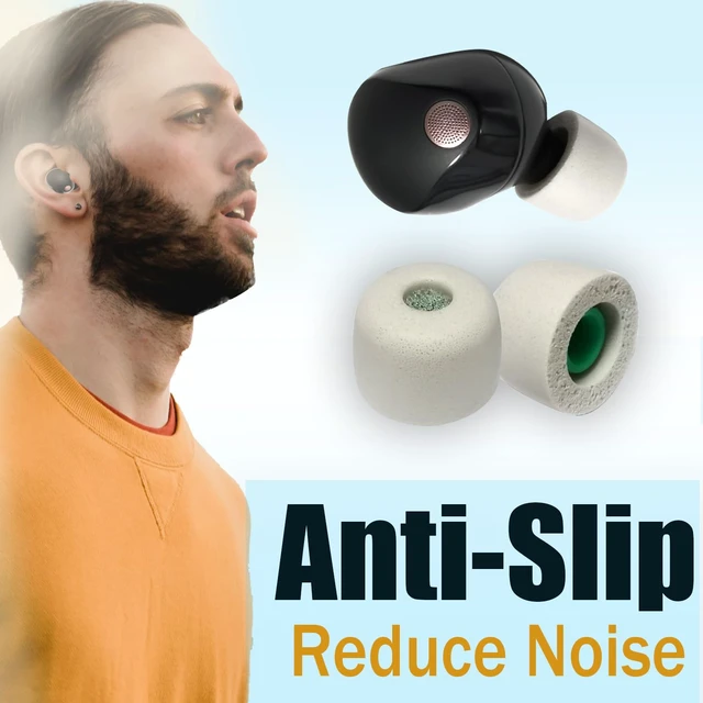 Alt view image 5 of 6 - Memory Foam Ear Tips for Sony WF-1000XM5/XM4 Filter Screen Replacement Tips 4 Pairs XS/S/M/L Anti-Slip Secure Fit, Foam Tips for WF-1000XM5 Earbuds Accessories, Gray