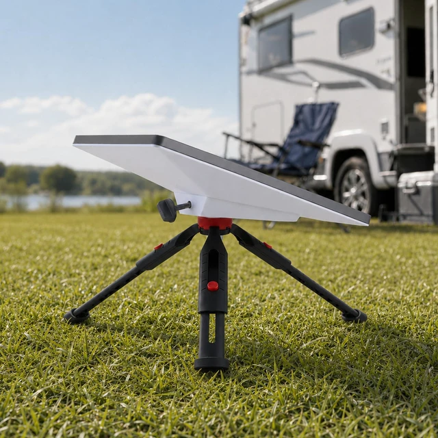 Main image of Starlink Mini Tripod Mount, Starlink Mini Ground Mount Kit, Portable Stand Starlink Mini Kit Satellite Pole Mount Kit, adjustable height and tilt, tripod adapter, 3 ground spikes, camping and RV use