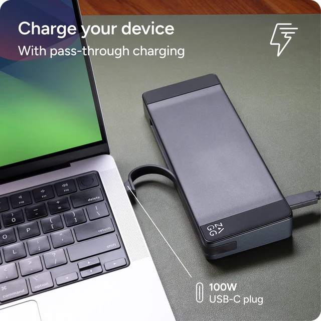 Alt view image 5 of 7 - 9-Port Hub 2 USB-C, 2 HDMI (4K 60Hz), 1 USB-A (10Gbps) Ethernet, Audio Jack, SD & MicroSD Card Readers - Multi-Device Connectivity for iPadOS, ChromeOS, Android, Windows