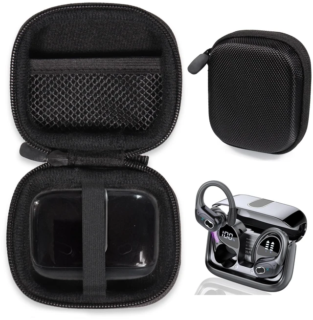 Main image of Case for Aptkdoe Earbuds 75hrs 5.3 Headphone Sport, 2024 Earbuds Stereo Deep Bass Over Ear Bud with Earhooks, ENC Noise Cancelling Mic, IPX7 Waterproof Earphone(Black)