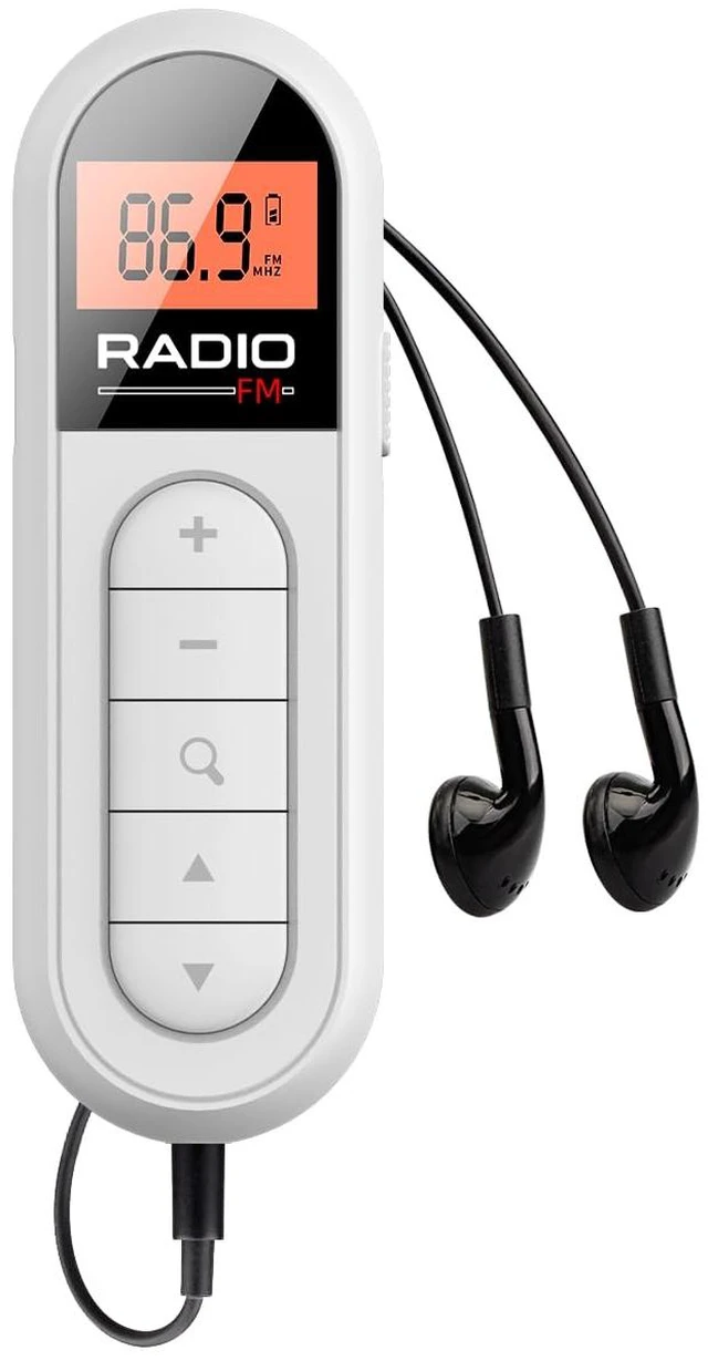 Main image of MI03 FM Pocket Radio, Rechargeable Mini Portable Radio with Clip Excellent Reception Digital FM Receiver, Ultra Mini Size, Stereo Earphone, Belt Clip, for Gym, Jogging, Walking, Camping