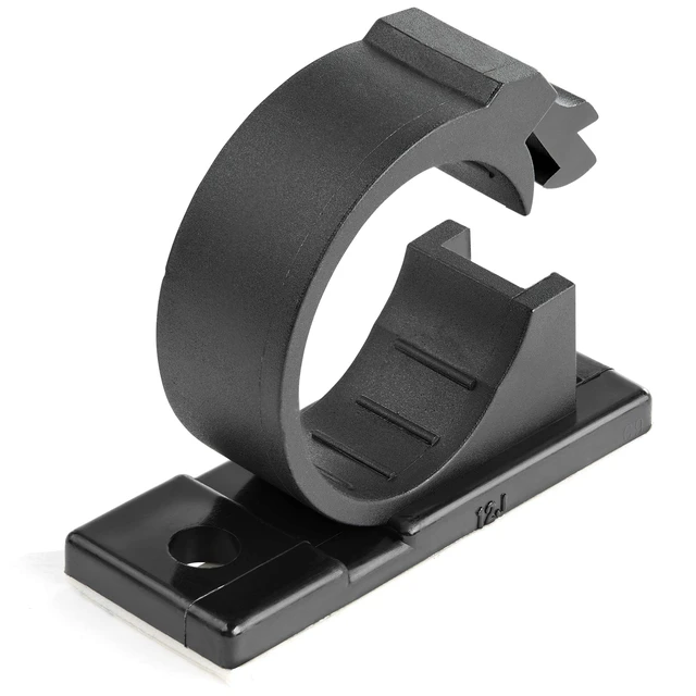 Alt view image 2 of 7 - StarTech 100 Adhesive Cable Management Clips, Black, TAA, Sticky (CBMCC3) | Nylon Self Adhesive Clamp UL/94V-2 Fire Rated, Network/Ethernet/Office Desk/Computer Cord Organizer, Wire Holders