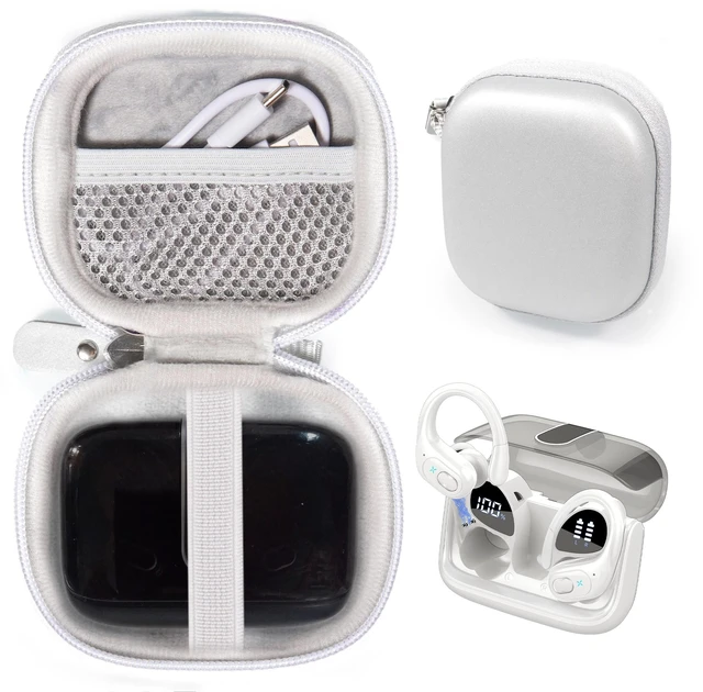 Main image of Case for Aptkdoe Earbuds 75hrs 5.3 Headphone Sport, 2024 Earbuds Stereo Deep Bass Over Ear Bud with Earhooks, ENC Noise Cancelling Mic, IPX7 Waterproof Earphone(White)