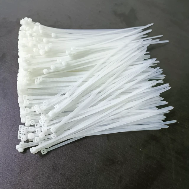 Alt view image 3 of 7 - Zip ties 1000 pcs 8 inch Cable Ties Heavy Duty, Premium Plastic Wire Ties with 40 LBS Tensile Strength, UV Resistant Cable Ties, Self-Locking White Nylon Tie Wraps Straps for Indoor and Outdoor