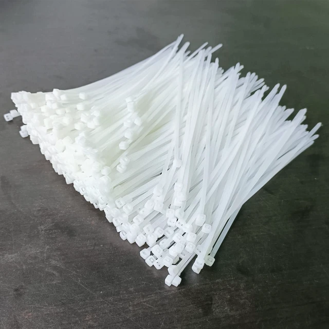 Alt view image 4 of 7 - Zip ties 1000 pcs 8 inch Cable Ties Heavy Duty, Premium Plastic Wire Ties with 40 LBS Tensile Strength, UV Resistant Cable Ties, Self-Locking White Nylon Tie Wraps Straps for Indoor and Outdoor