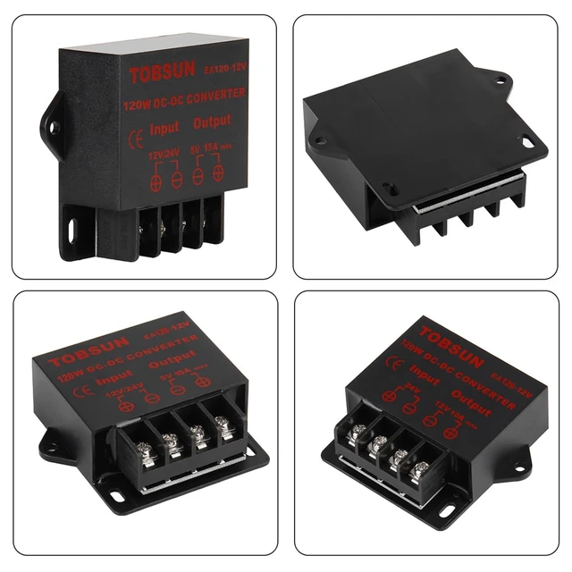 Alt view image 2 of 7 - DC-DC Step Down Buck Converter Voltage Regulator Power Supply Transformer 24V to 12V 10A 120W, Waterproof Potting, Over 90% Efficiency, Automotive & LED Display Use
