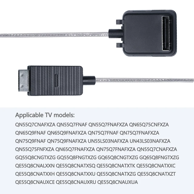 Alt view image 4 of 7 - 5m /16.4ft BN39-02395A One Connect Cable Compatible with Q7CN QLED TV 2018 Cable for QN55Q7CNAFXZA Q75CN/QN65Q75CNFXZA Q7FN/QN55Q7FNAFXZA Q8FN/QN65Q8FNBFXZA Q9FN/QN65Q9FNAFXZA UN55LS03NAFXZA TV