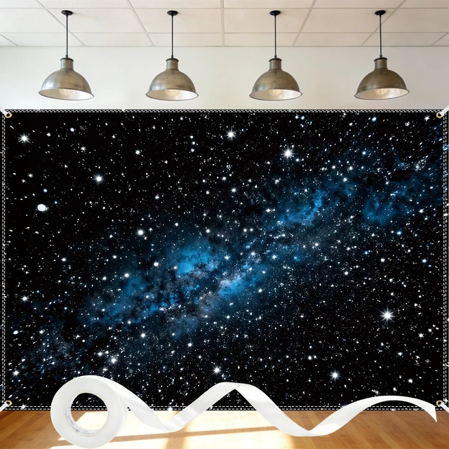 Main image of Space Backdrop Theme Photo Background Birthday Party (Space, 10x6.5Ft)