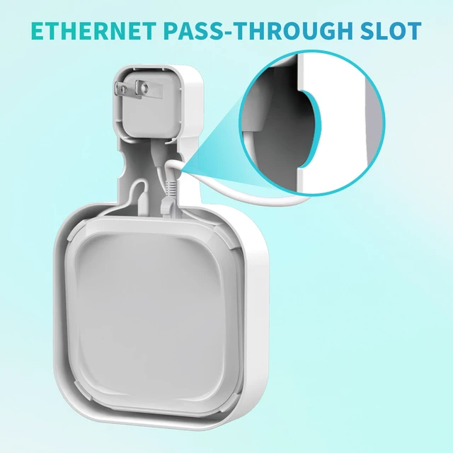 Alt view image 7 of 7 - Wall Mount Holder for eero 7 Router Mesh Wi-Fi System No Messy Wires, Space-Saving Outlet Wall Mount Holder for eero 7 Extender, Stand Bracket for eero 7 (2 Pack)