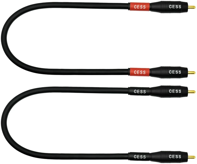 Alt view image 4 of 7 - Waterproof RCA Male to Male Cable, 2-Pack (1 Foot) Durable cable construction for demanding audio routing