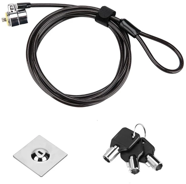 Main image of Laptop Cable Lock 6.7Ft Anti-Theft Security Cable with Adhesive Anchors for MacBook, Tablets, Laptops & iMac No Security Slot Needed 3 Keys (Keyed Different)