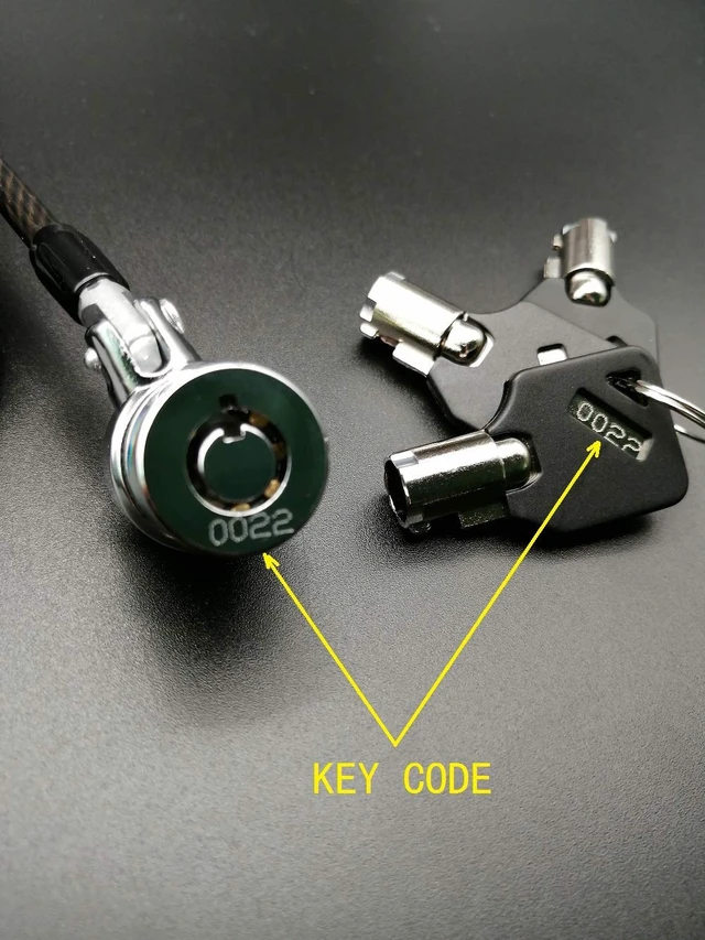 Alt view image 5 of 7 - Laptop Cable Lock 6.7Ft Anti-Theft Security Cable with Adhesive Anchors for MacBook, Tablets, Laptops & iMac No Security Slot Needed 3 Keys (Keyed Different)