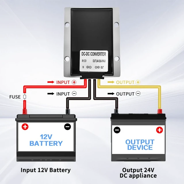 Alt view image 4 of 7 - DC/DC Converter 12V Step Up to 24V, Boost Converter 20A 480W Voltage Regulator, 24Volt Transformer, Power Supply Module Boost Transformer for Car Truck Vehicle Boat