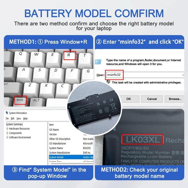 Alt view image 4 of 6 - LK03XL L09281-855 Laptop Battery Compatible with HP Envy X360 Convertible 17m-ae0xx 17m-ae111dx 17m-ae 17t-ae 17-bw 17m-bw 15-bp 15m-bp 15m-bp0xx 15m-bq 15m-cp 15m-cn0xxx cn0011dx 916814-855