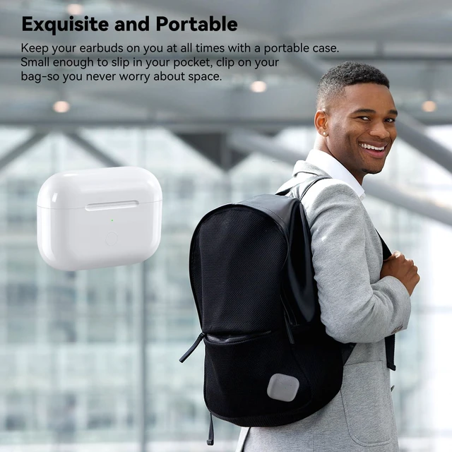 Alt view image 6 of 7 - Wireless Charging Case Replacement Compatible with AirPod Pro 3, Air Pod Pro 3 Charger Case with Bluetooth Pairing Sync Button,USB-C Charging,White