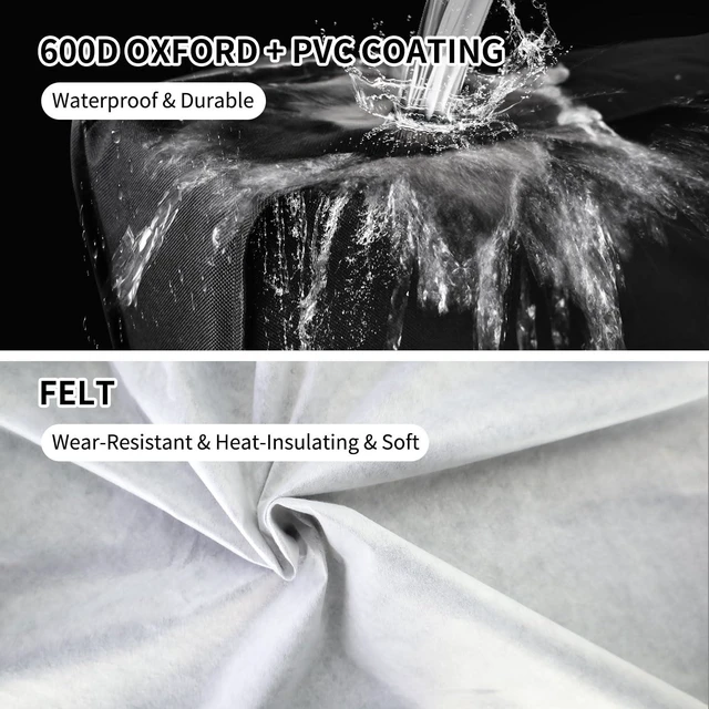 Alt view image 3 of 7 - Outdoor TV Cover 41-43 Inch, Felt Scratch Resistant Lining, 600D Waterproof 40.5''L x 24''H Cover Size, Weatherproof TV Screen Protector with Zipper, Hook & Loop Bottom, for Outside Flat Screen TV