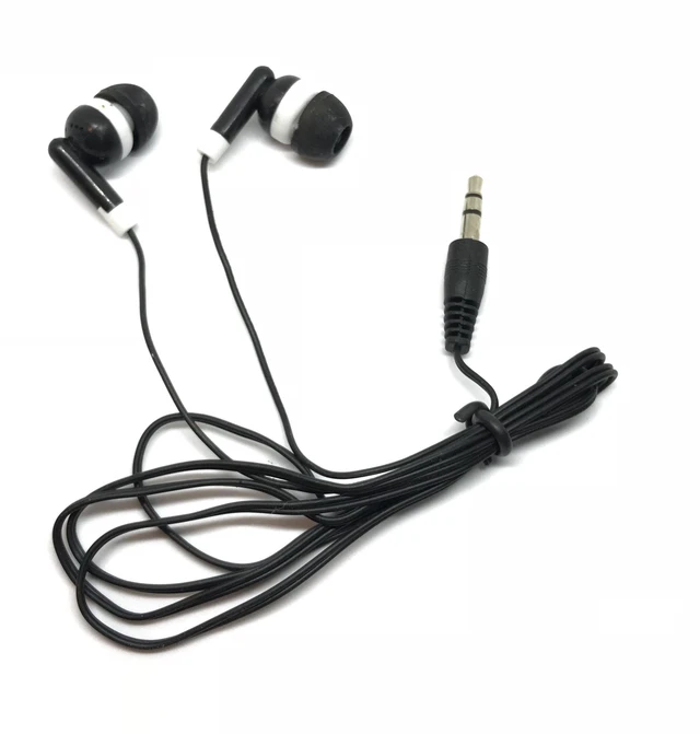 Main image of Wholesale Bulk Earbuds Headphones 200 Pack for iPhone, Android, MP3 Player - Black