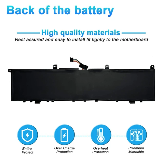 Alt view image 4 of 7 - L17C4P72 L17M4P72 Battery for Lenovo ThinkPad X1 Extreme 1st Gen/2nd Gen for Lenovo ThinkPad P1 1st Gen/2nd Gen Series L18M4P71 SB10Q76928 01AY968 SB10S57317 01YU911 15.36V 80Wh 5235mAh