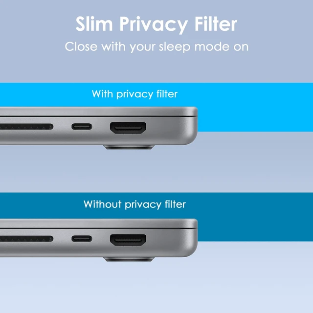 Alt view image 7 of 7 - Magnetic Laptop Privacy Screen Mac Pro 13'' M1,M2 Pro and Mac Air 13'' M1 Easy On/Off Removable Privacy Screen Protector for Mac Pro 13 Inch (M1,M2, 2016-2022) and Mac Air 13 Inch (M1, 2018-2021)