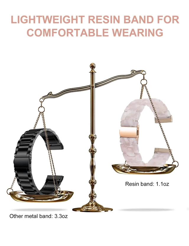 Alt view image 4 of 6 - Resin Band Compatible with Fitbit Versa 4 3/Sense 2/Sense Bands Cute Fashion Lightweight Wristband Strap Accessories for Versa 3/Versa 4/Sense/Sense 2 Bands for Women Men