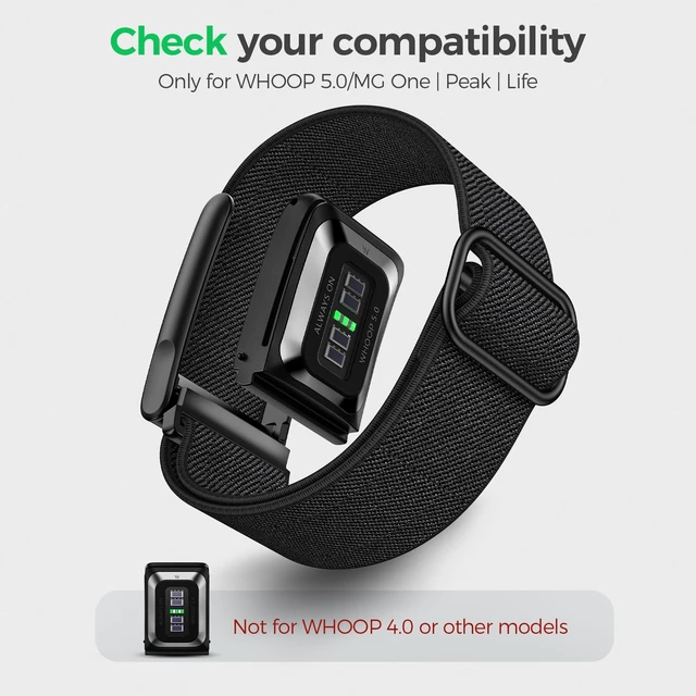 Alt view image 2 of 7 - Stretchy Nylon Sport Band for WHOOP 5.0/MG, One, Peak & Life Breathable Loop Strap, Comfortable Wristband, Quick-Dry Replacement Watchband Accessories for Men Women