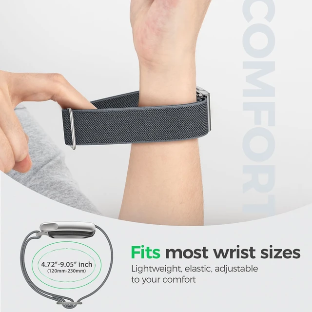 Alt view image 3 of 7 - Stretchy Nylon Sport Band for WHOOP 5.0/MG, One, Peak & Life Breathable Loop Strap, Comfortable Wristband, Quick-Dry Replacement Watchband Accessories for Men Women