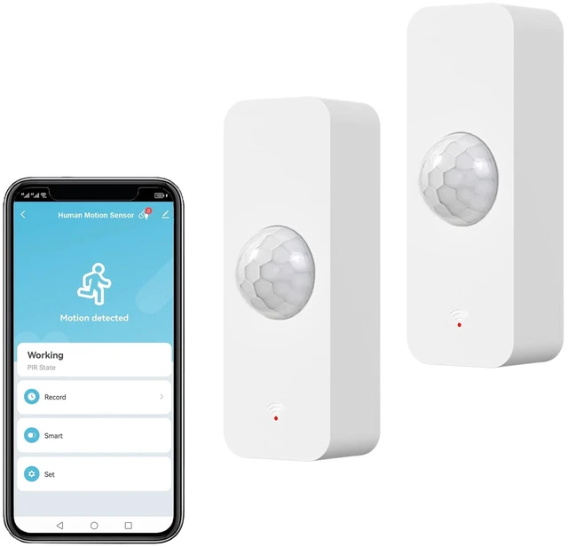 Main image of WiFi Motion Sensor, Smart Motion Detector for Home Security, Wireless Motion Sensor App Remote Monitor, Voice Command Compatible with Alexa. 2 Pack
