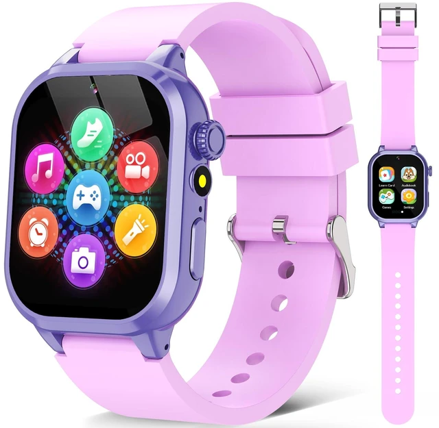 Main image of Kids Smart Watches for Girls Boys Toys Ages 4-12 with 30+ Games Video Recorder Music Alarm Clock Learning Card HD Touchscreen 4 5 6 7 8 Year Olds Birthday Gift (Purple)