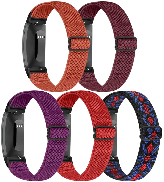 Main image of Elastic Watch Band Compatible with Fitbit Inspire /3/2/HR/Ace 2/3, Soft Nylon Sport Wristband Replacement Straps For Women & Men