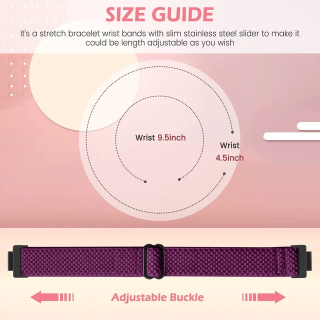 Alt view image 4 of 7 - Elastic Watch Band Compatible with Fitbit Inspire /3/2/HR/Ace 2/3, Soft Nylon Sport Wristband Replacement Straps For Women & Men