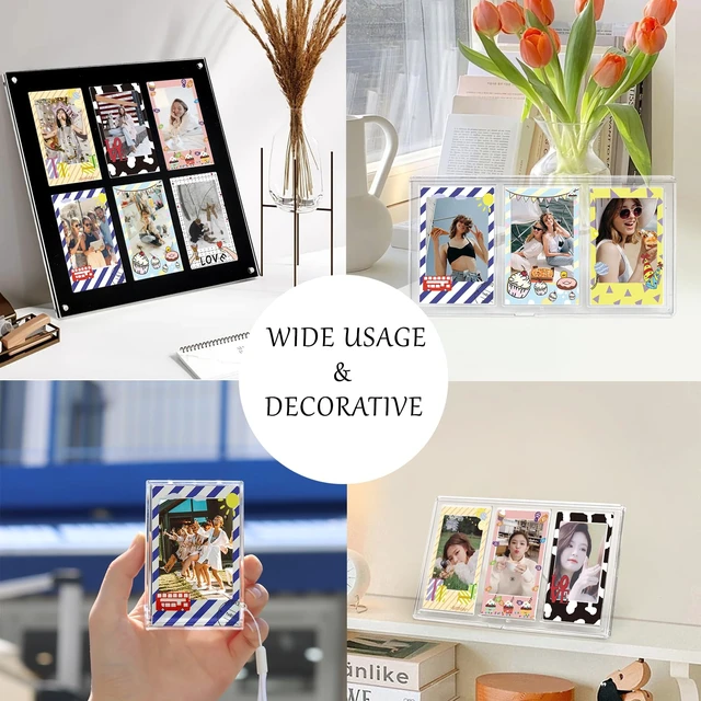 Alt view image 6 of 7 - 2x3 Mini Film Sticker Frames, 30pcs Stylish Border Stickers Fits for Fujifilm Instax Mini Film (54x86mm), Cute Colorful Borders for Polaroid Instax 12 11 90 99 40 41 SE EVO (Pack of 3)
