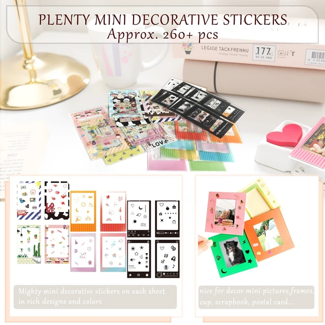 Alt view image 7 of 7 - 2x3 Mini Film Sticker Frames, 30pcs Stylish Border Stickers Fits for Fujifilm Instax Mini Film (54x86mm), Cute Colorful Borders for Polaroid Instax 12 11 90 99 40 41 SE EVO (Pack of 3)