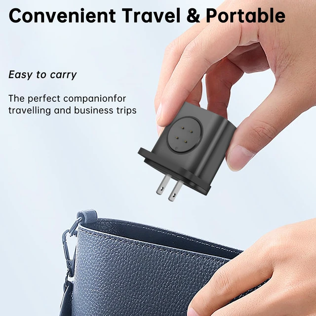 Alt view image 7 of 7 - 3-in-1 Charger for Fitbit Sense/Sense 2/ Versa 4/3,PD25 USB-C Fast Charging Dual Port Wall Charger Block,Travel Essential Charge for Fitbit Sense 2/1/Versa 4/3,iPhone,Samsung,Google (Grey)