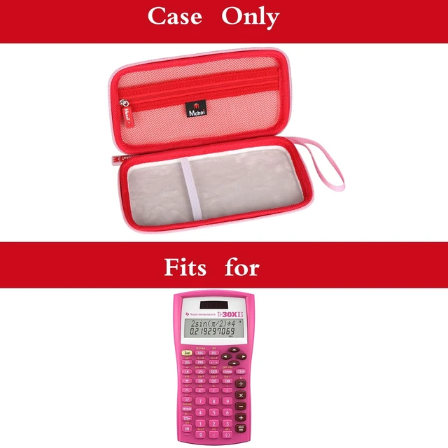 Alt view image 7 of 7 - Hard EVA Case for TI-30XIIS TI-30XS TI-30Xa TI-36X Pro Calculator (Red)