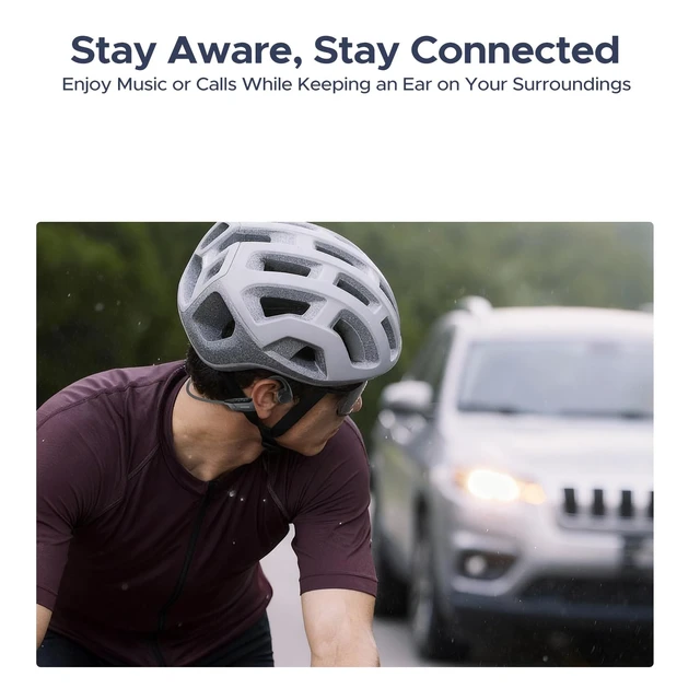 Alt view image 4 of 7 - Bone Conduction Headphones Open Ear Wireless Running Headphones, Black 10H Playtime Fast Charge, Lightweight for Workout, IP66 Sports Headphones, Bluetooth 5.4, Fit for Running/Cycling/Hiking