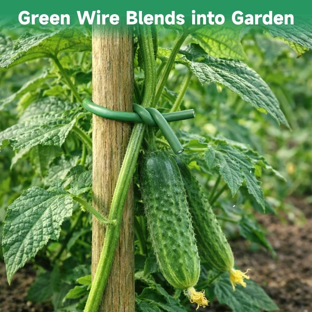Alt view image 6 of 7 - Green Garden Wire with Pliers - 132 Feet 3.5mm Garden Ties Soft Plant Twist Ties Plant Wire for Climbing Plants Tomatoes Support Vines Vegetables Flowers Indoor & Outdoor Gardening Training
