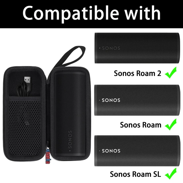 Alt view image 3 of 7 - Hard Travel Case Replacement for Sonos Roam 2 / Sonos Roam Portable Smart Bluetooth Speaker