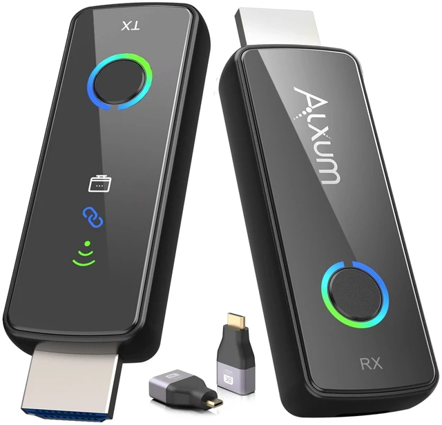 Main image of 2026 Upgraded Wireless HDMI Transmitter and Receiver, 165ft/50m Plug & Play, 4K Decode 1080P@60Hz Output with LED Indicator, 5G/2.4G for Laptop/PC/Camera to TV/Monitor/Projector