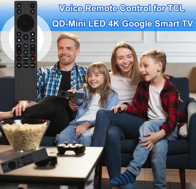 Alt view image 2 of 7 - Voice Replacement Remote Control for TCL TV, Compatible with TCL QM5K/ QM6k/ QM7K LED QLED HDR QD-Mini 4K Google Smart TVs