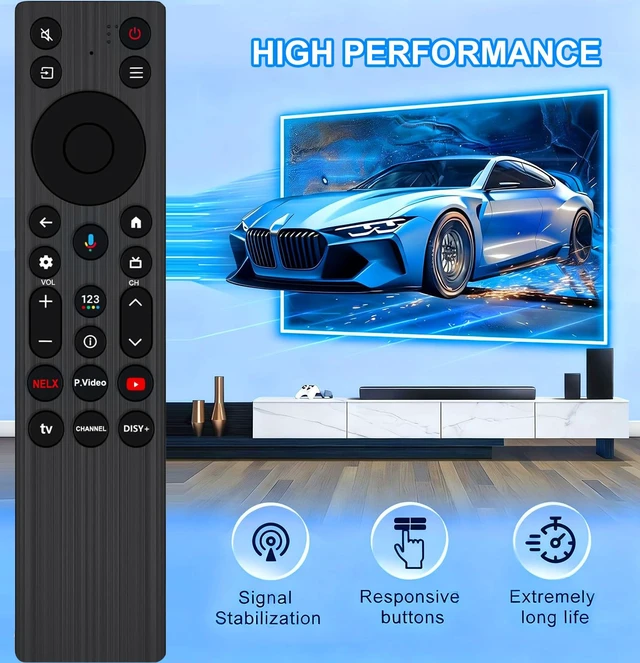 Alt view image 5 of 7 - Voice Replacement Remote Control for TCL TV, Compatible with TCL QM5K/ QM6k/ QM7K LED QLED HDR QD-Mini 4K Google Smart TVs