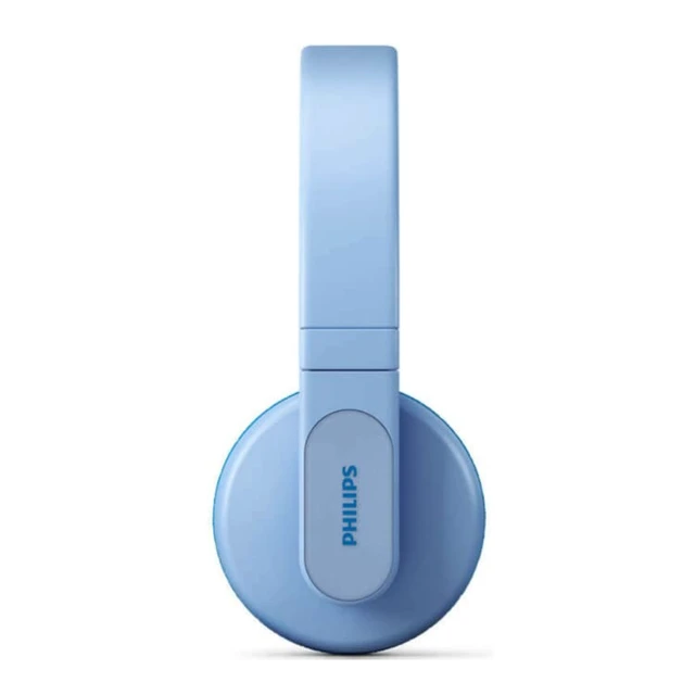 Alt view image 7 of 7 - K4206 Kids Wireless On-Ear Headphones, Bluetooth + Cable Connection, 85dB Limit for Safer Hearing, Built-in Mic, 28 Hours Play time, Parental Controls via App, Blue