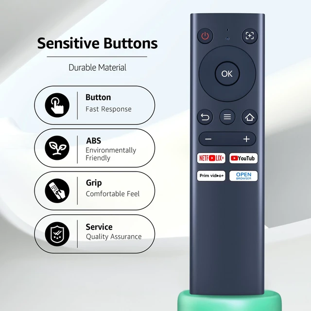 Alt view image 7 of 7 - Replacement Remote Control Compatible with Aurzen EAZZE D1 Smart Projector, Portable Outdoor Mini Projector Remote