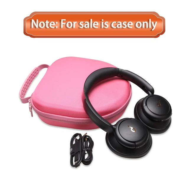Alt view image 6 of 7 - LTGEM Case Compatible with Anker Soundcore Life Q20i/Q20/Q30, Pink Fits Soundcore Life Q45 Hybrid Active Noise Cancelling Headphones