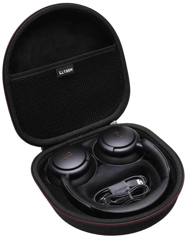 Main image of LTGEM Case Compatible with Anker Soundcore Life Q20i/Q20/Q30, Black Fits Soundcore Life Q45 Hybrid Active Noise Cancelling Headphones