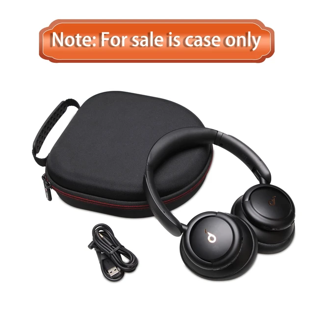 Alt view image 6 of 7 - LTGEM Case Compatible with Anker Soundcore Life Q20i/Q20/Q30, Black Fits Soundcore Life Q45 Hybrid Active Noise Cancelling Headphones