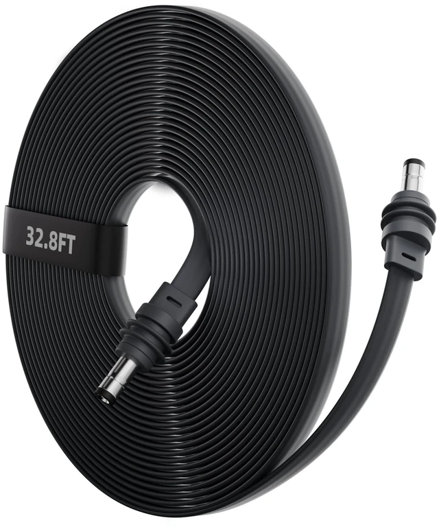 Main image of Starlink Mini Flat Power Cable, 32.8ft/10m Replacement DC Waterproof Cord 20AWG Ultra-Thin Flat Waterproof DC Male to Male Cord for Starlink Mini & Mini X, RV Van Truck Camping Outdoor